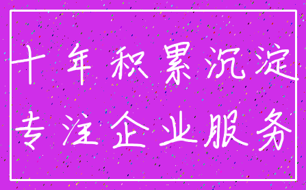 十年积累沉淀_专注企业服务