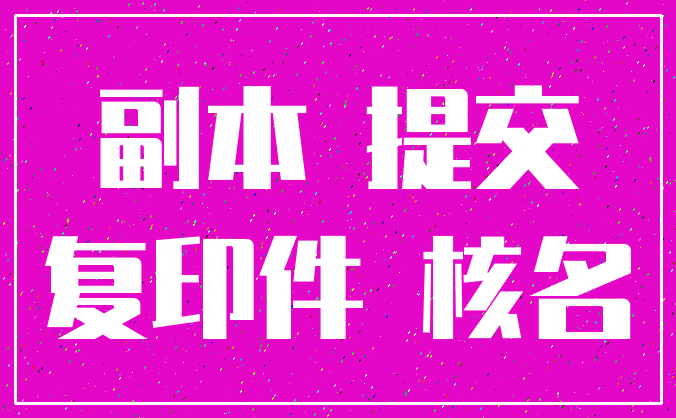 副本 提交_复印件 核名