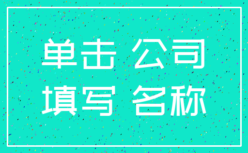 单击 公司_填写 名称