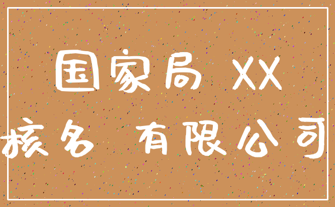 国家局 XX_核名 有限公司