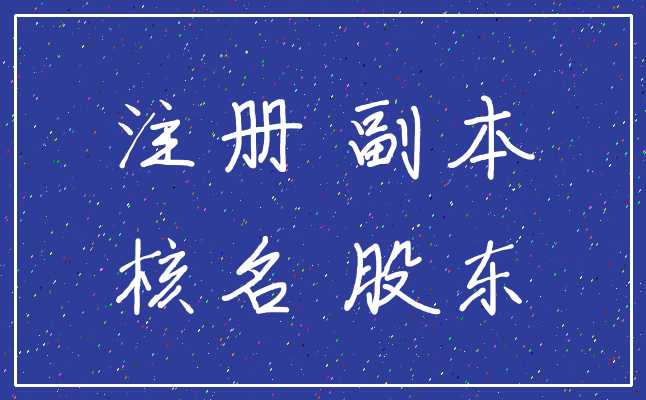 注册 副本_核名 股东