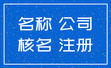 名称 公司_核名 注册