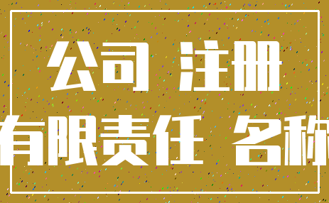 公司 注册_有限责任 名称
