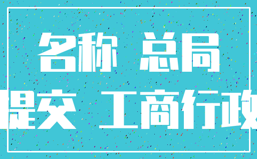 名称 总局_提交 工商行政
