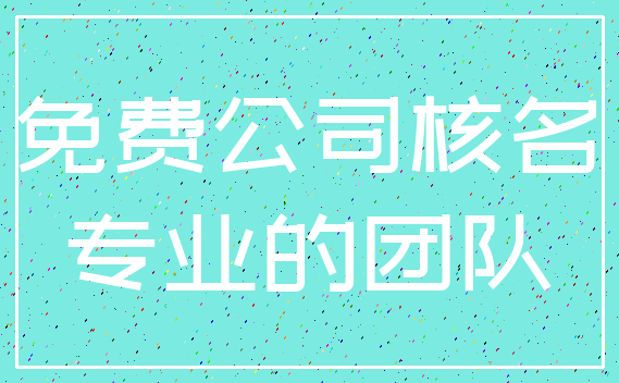 免费公司核名_专业的团队
