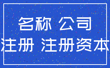名称 公司_注册 注册资本