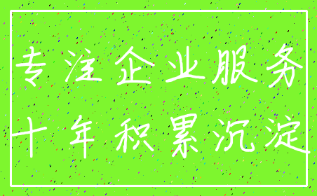 专注企业服务_十年积累沉淀