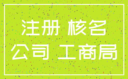 注册 核名_公司 工商局