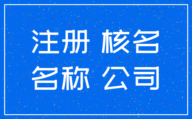 注册 核名_名称 公司