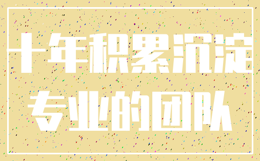 十年积累沉淀_专业的团队
