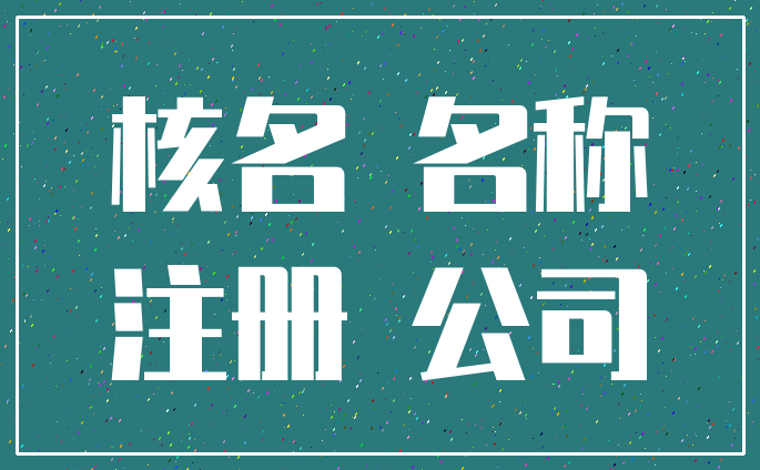 核名 名称_注册 公司