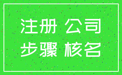 注册 公司_步骤 核名