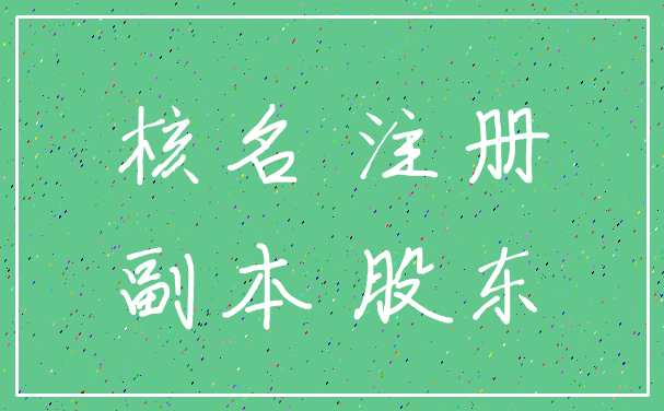 核名 注册_副本 股东