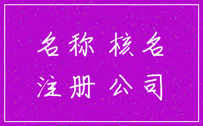 名称 核名_注册 公司