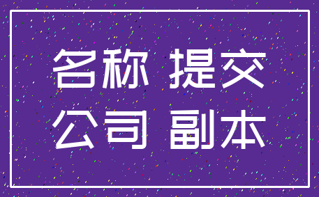 名称 提交_公司 副本