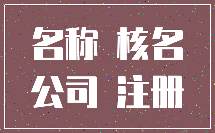 名称 核名_公司 注册