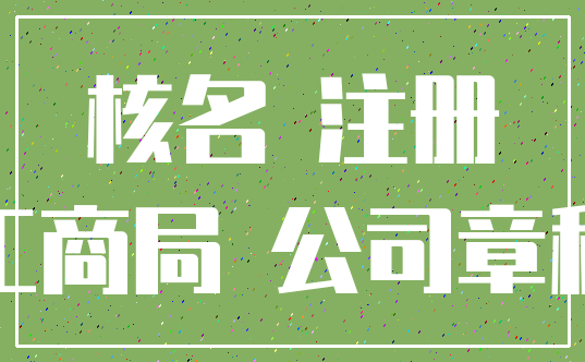 核名 注册_工商局 公司章程
