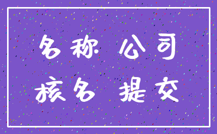 名称 公司_核名 提交