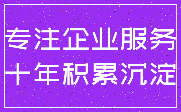 专注企业服务_十年积累沉淀
