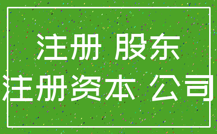 注册 股东_注册资本 公司