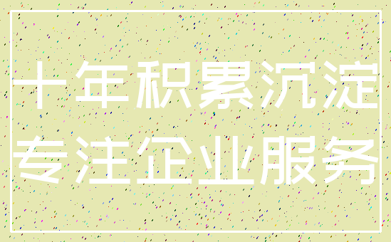 十年积累沉淀_专注企业服务