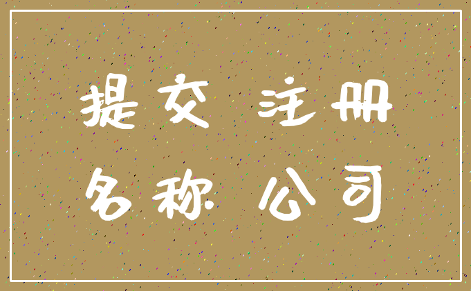 提交 注册_名称 公司