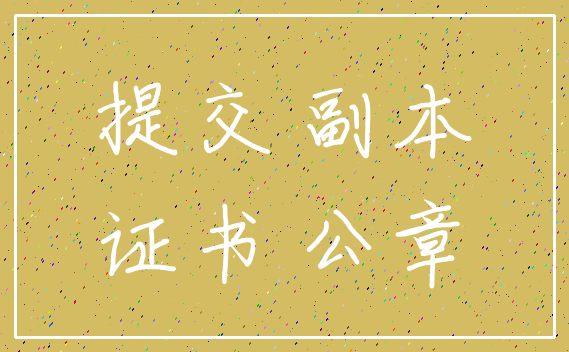 提交 副本_证书 公章