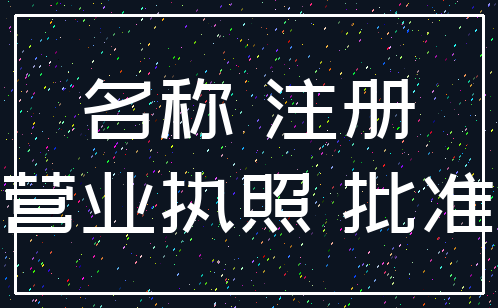 名称 注册_营业执照 批准