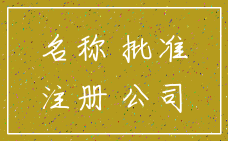 名称 批准_注册 公司