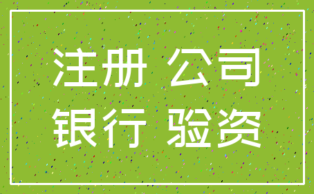 注册 公司_银行 验资