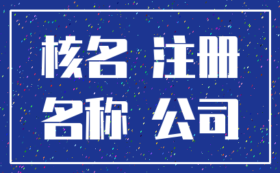 核名 注册_名称 公司