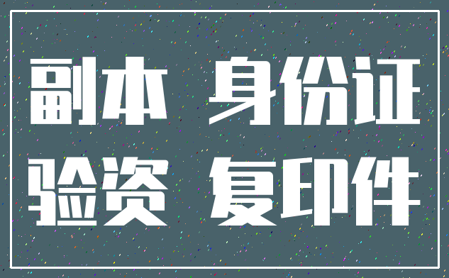 副本 身份证_验资 复印件