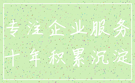 专注企业服务_十年积累沉淀