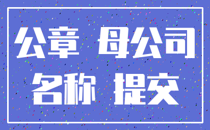公章 母公司_名称 提交