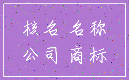 核名 名称_公司 商标