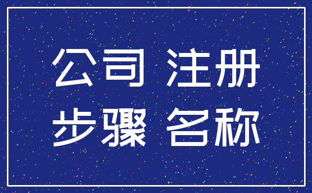公司 注册_步骤 名称
