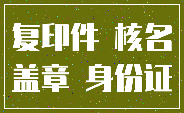 复印件 核名_盖章 身份证