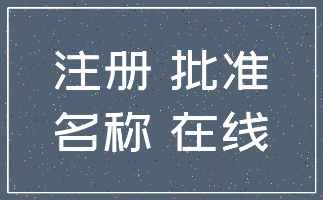 注册 批准_名称 在线
