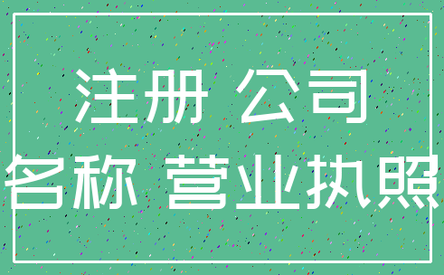 注册 公司_名称 营业执照