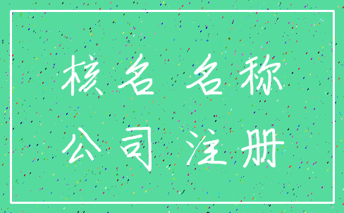 核名 名称_公司 注册