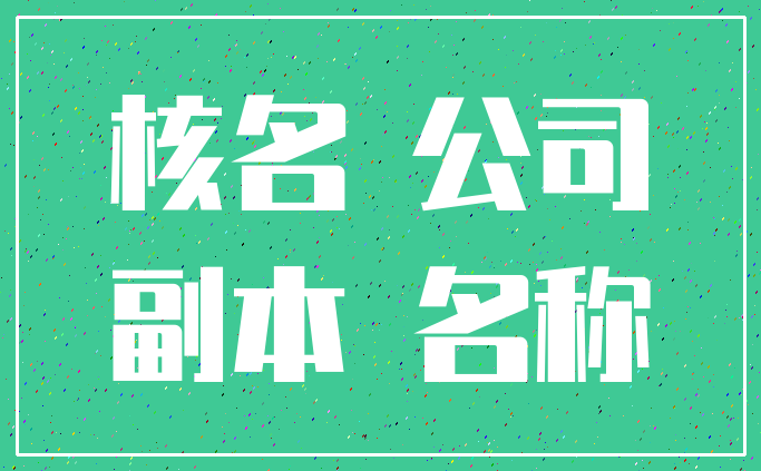 核名 公司_副本 名称