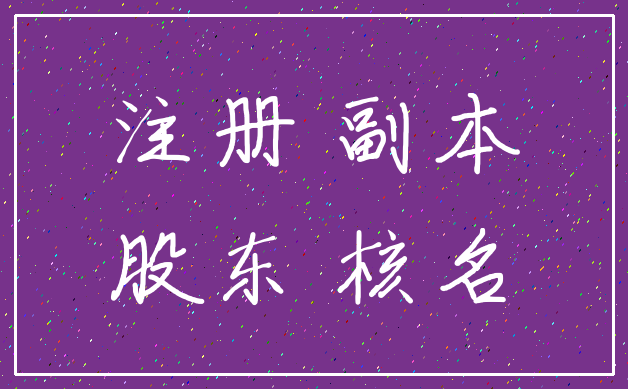 注册 副本_股东 核名