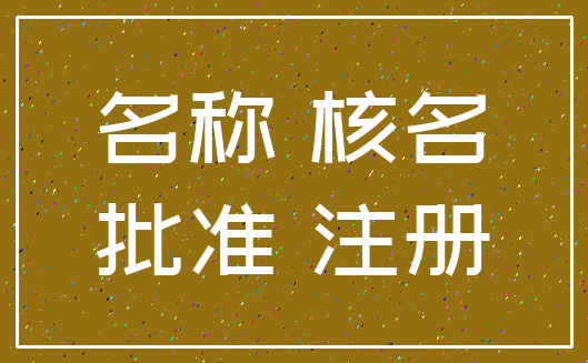 名称 核名_批准 注册
