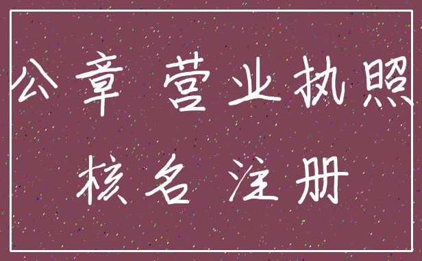 公章 营业执照_核名 注册