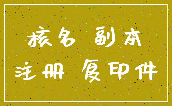 核名 副本_注册 复印件