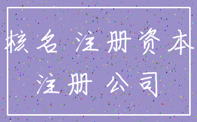 核名 注册资本_注册 公司