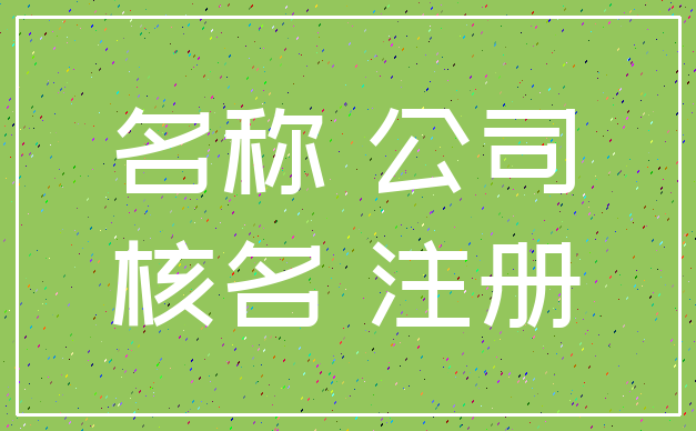 名称 公司_核名 注册