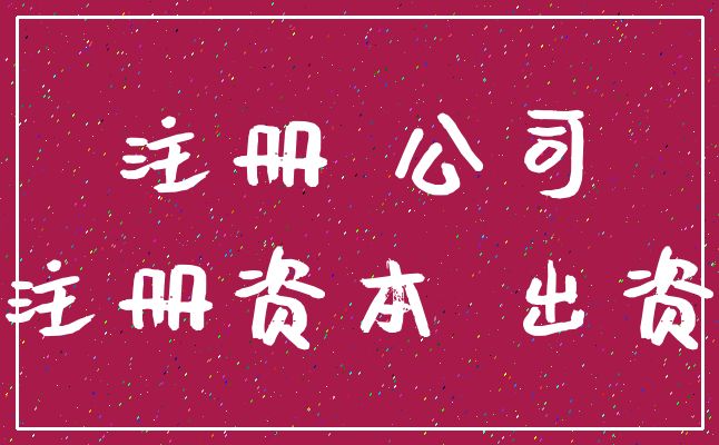 注册 公司_注册资本 出资