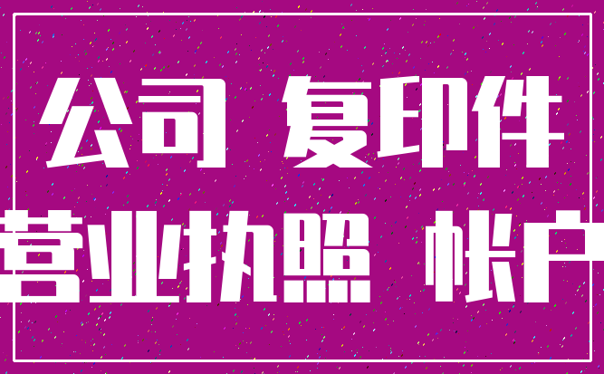 公司 复印件_营业执照 帐户