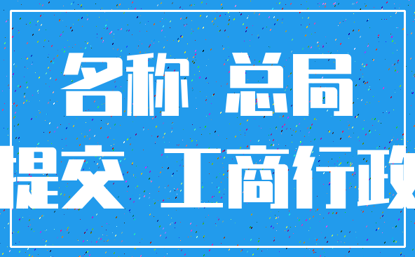 名称 总局_提交 工商行政